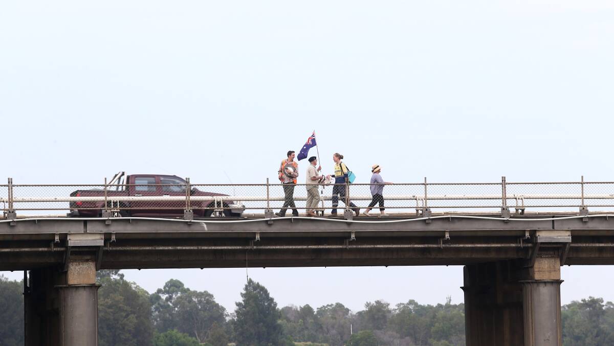 If Hawkesbury Council has to pay for it, then they have no interest in having a 'viewing platform' made from a leftover section of Windsor Bridge, once the replacement project has finished. Picture: Geoff Jones