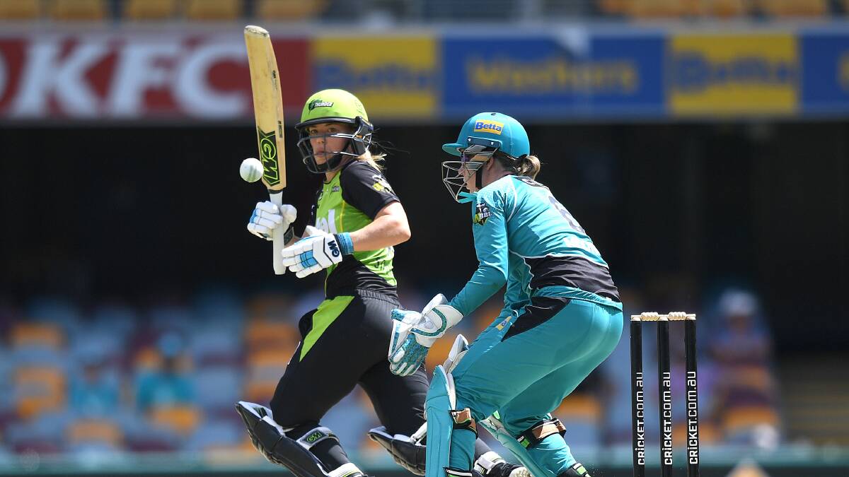 Naomi Stalenberg plays for the Sydney Thunder in the WBBL earlier this year. Picture: AAP Image/Dave Hunt