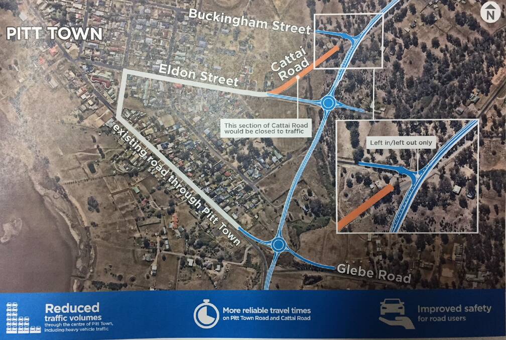 Plans: The NSW Government plans for the Pitt Town bypass. Community feedback on the proposal is open until Monday.