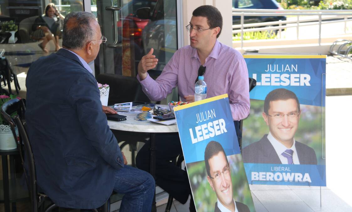 Community catch up: Berowra MP Julian Leeser will be at Wisemans Ferry Bowling Club from 5pm to 6pm on Saturday, February 17 and is inviting locals to join him.