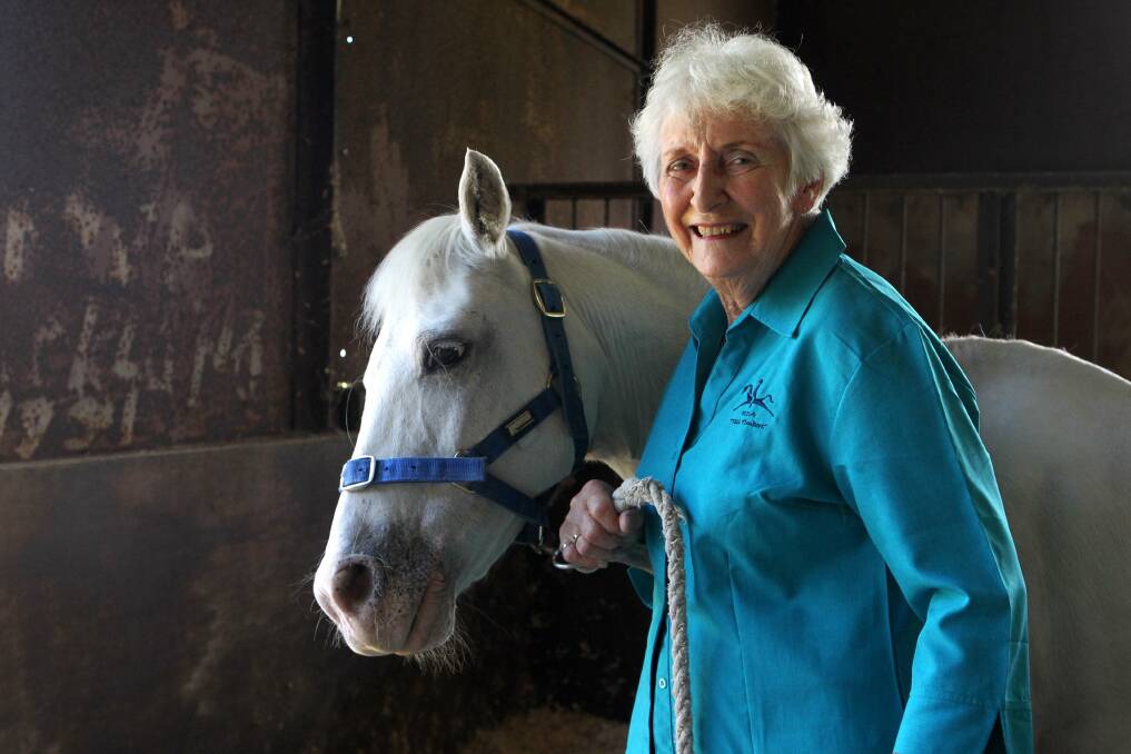 Horses as therapy: Kenthurst's Joan Edwards has been recognised in the 2015 Australia Day Honours. Picture: Gene Ramirez