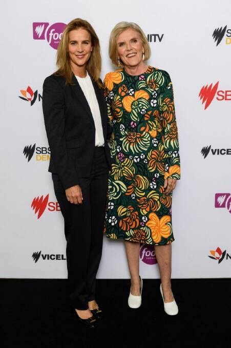 Social Seen:?? Rachel Griffiths (Dead Lucky) and Jennie Brockie (Insight) at the SBS 2018 Upfront in Sydney on Tuesday 14 November.