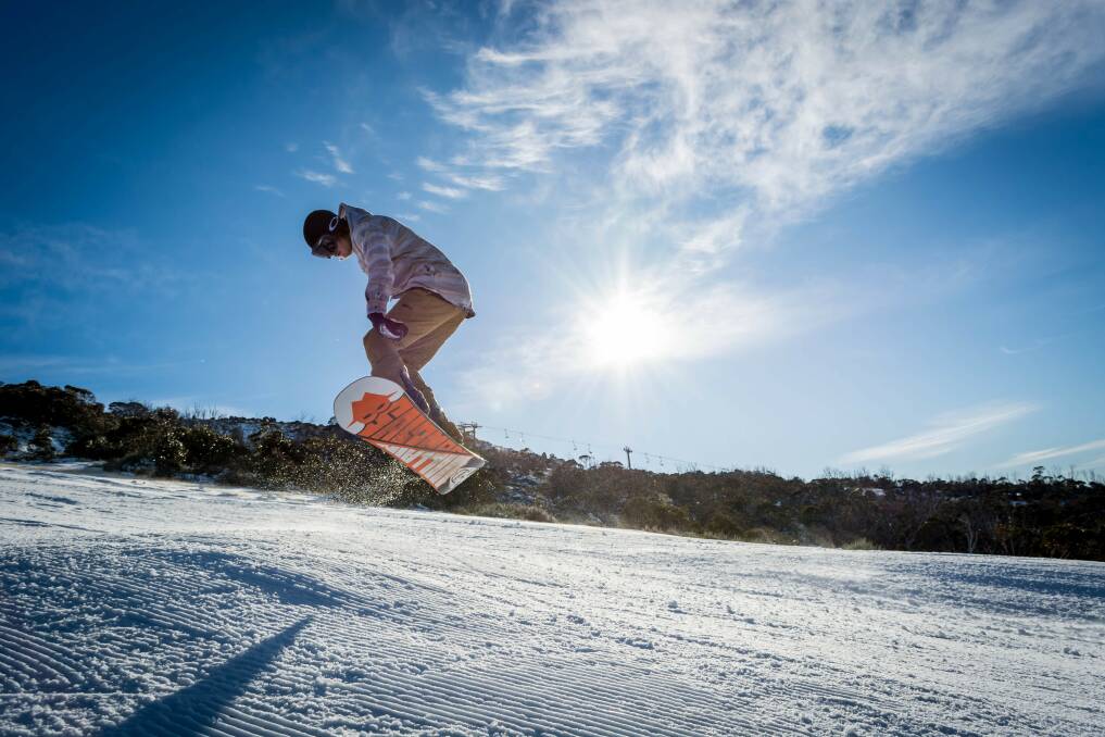 Aussie snow: Reasons people are choosing to ski and snowboard in Australia include cheaper holiday prices when compared to overseas trips, world-class half-pipes, high-speed chair lifts, and artificial snow used in resorts like Thredbo (pictured) to supplement natural snow at the beginning of the season.