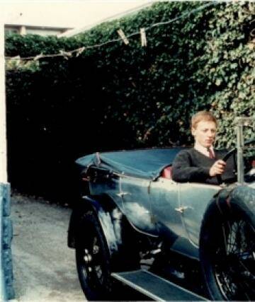 Drive time: Peter  Thorne, aged 21, in a 1923 Vauxhall he restored during two years.