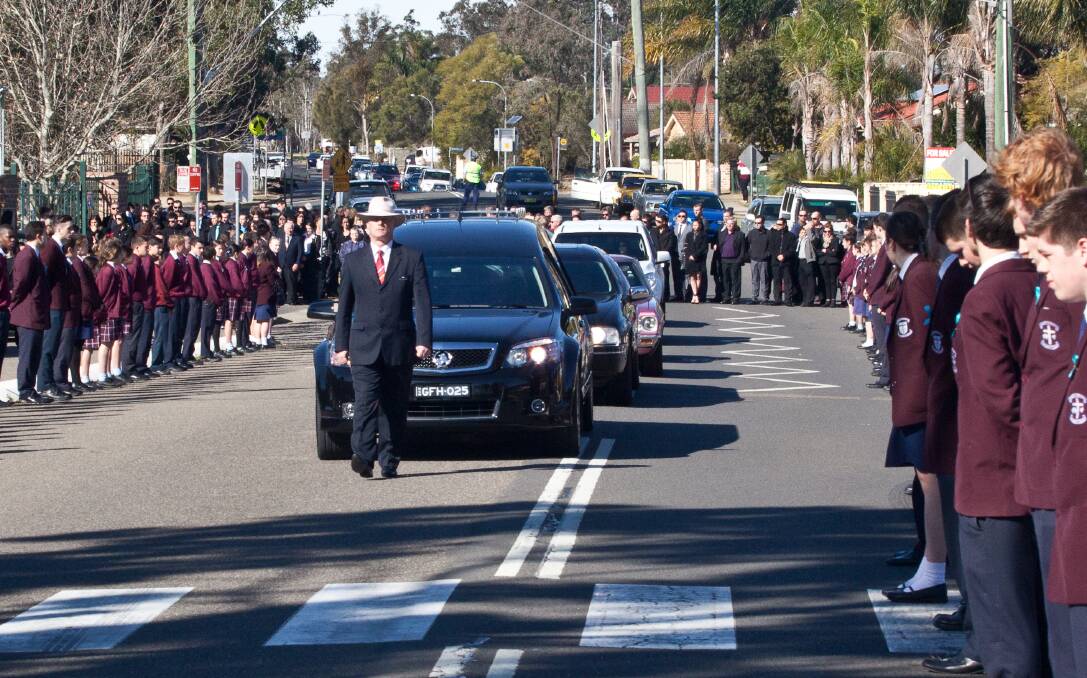 Funeral of Philip Vassallo held at Bede Polding High School. Photo: Geoff Jones .