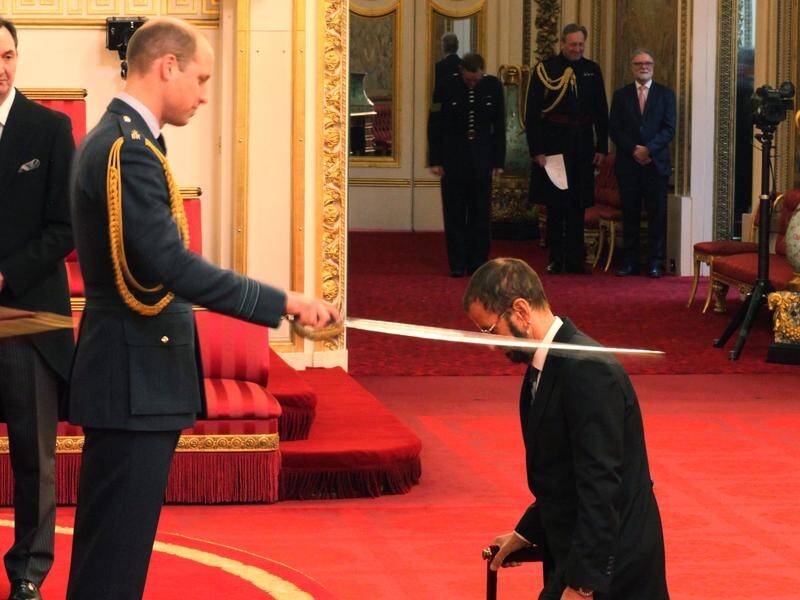 Former Beatle Ringo Starr is now Sir Richard Starkey after he was knighted by Prince William.
