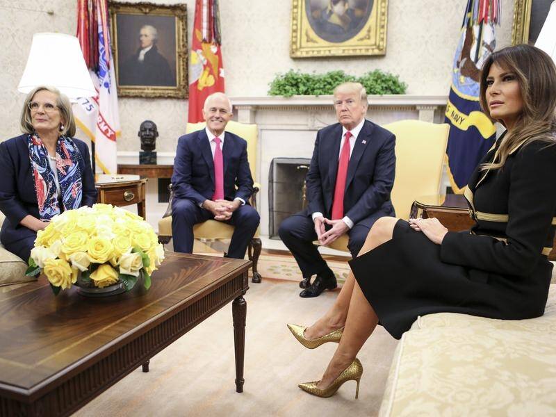 There were some awkward moments when the Turnbulls met the Trumps in the White House Oval Office.