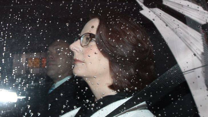 Julia Gillard arrives at the royal commission in September. Photo: Peter Rae