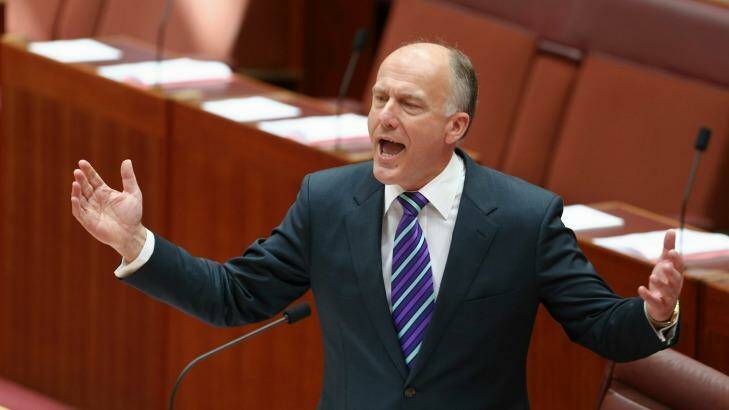 Employment Minister Eric Abetz has welcomed Treasury's wage deal. Photo: Alex Ellinghausen
