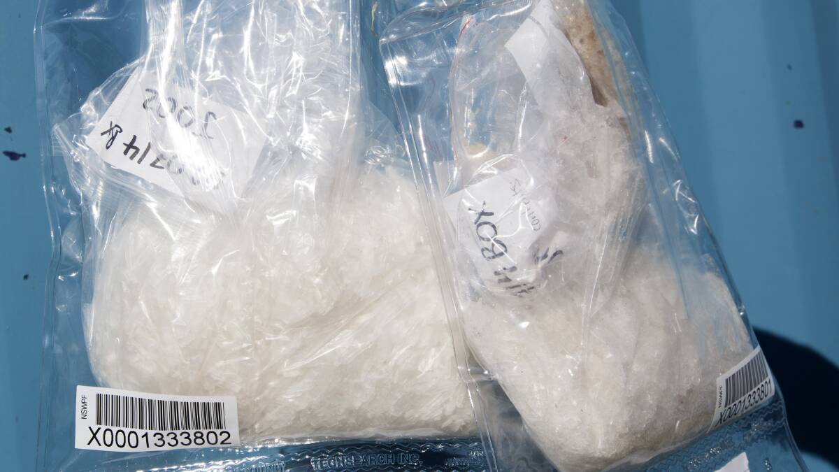 A new ice age: Crystal methamphetamine seized during one of many recent drug busts across western Sydney. Picture: Geoff Jones