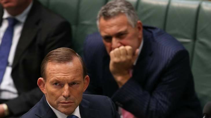 Prime Minister Tony Abbott and Treasurer Joe Hockey during question time at Parliament House. Photo: Andrew Meares