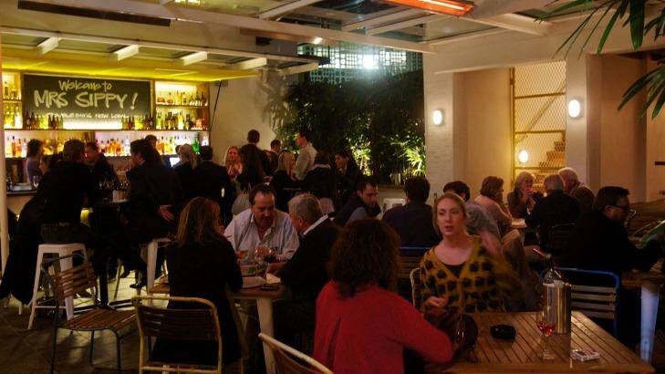 The popular Mrs Sippy bar and restaurant in Sydney's Double Bay. Photo: Domino Postiglione
