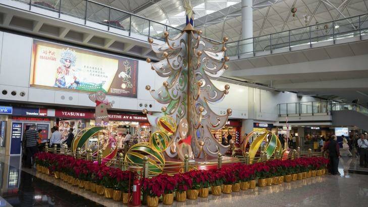 Sparkly: Hong Kong International Airport sports Christmas decorations. Photo: iStock