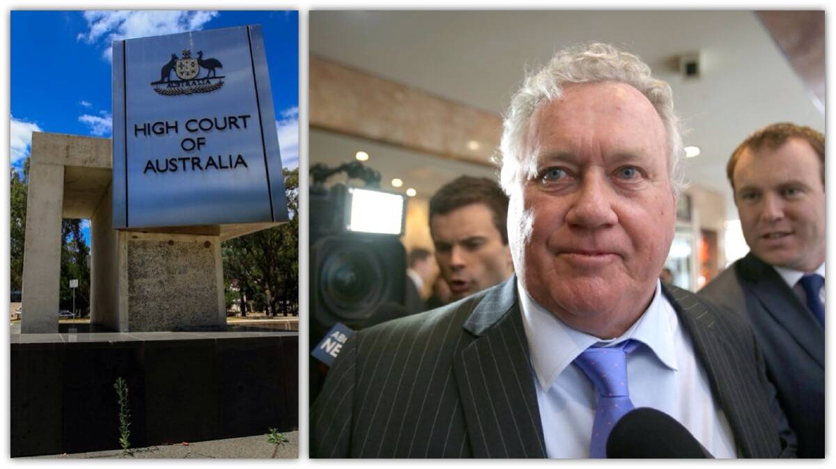 ATTACK: Jeff McCloy's legal team is seeking that the High Court declare invalid  laws that put caps on political donations for state elections and ban property developers, tobacco and liquor interests from making donations.