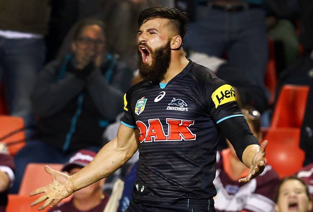Guess who's back: Josh Mansour is excited about his return to the Panthers line up for Sunday's clash with the Wests Tigers. Picture: Getty Images 