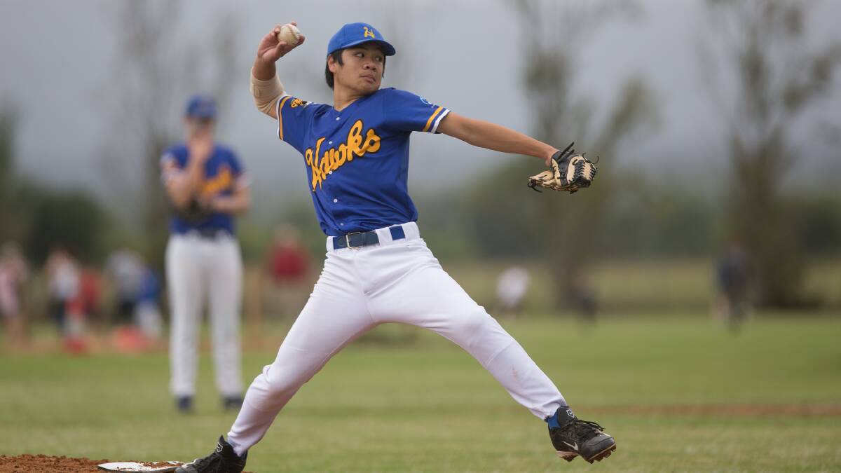 Premiers: Hawkesbury under 17s pitcher Jorell Saw helped his team to the title. Picture: Geoff Jones.