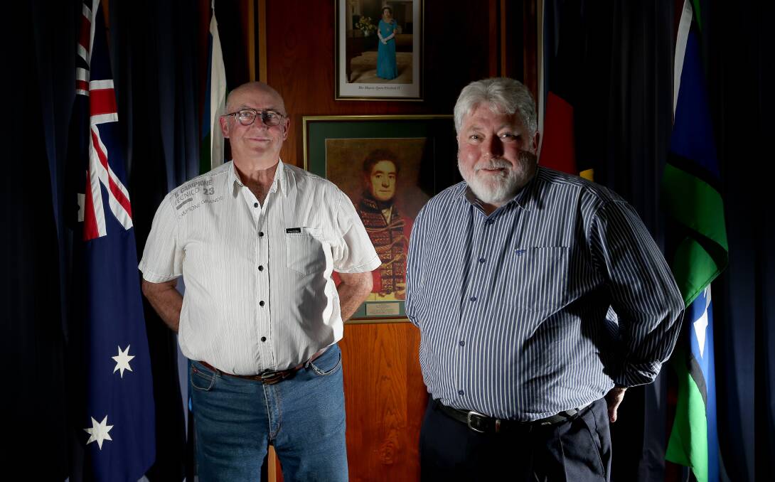 Newly elected Deputy Mayor Bob Porter and Mayor Kim Ford at Hawkesbury Council Chambers last Friday. Picture: Geoff Jones