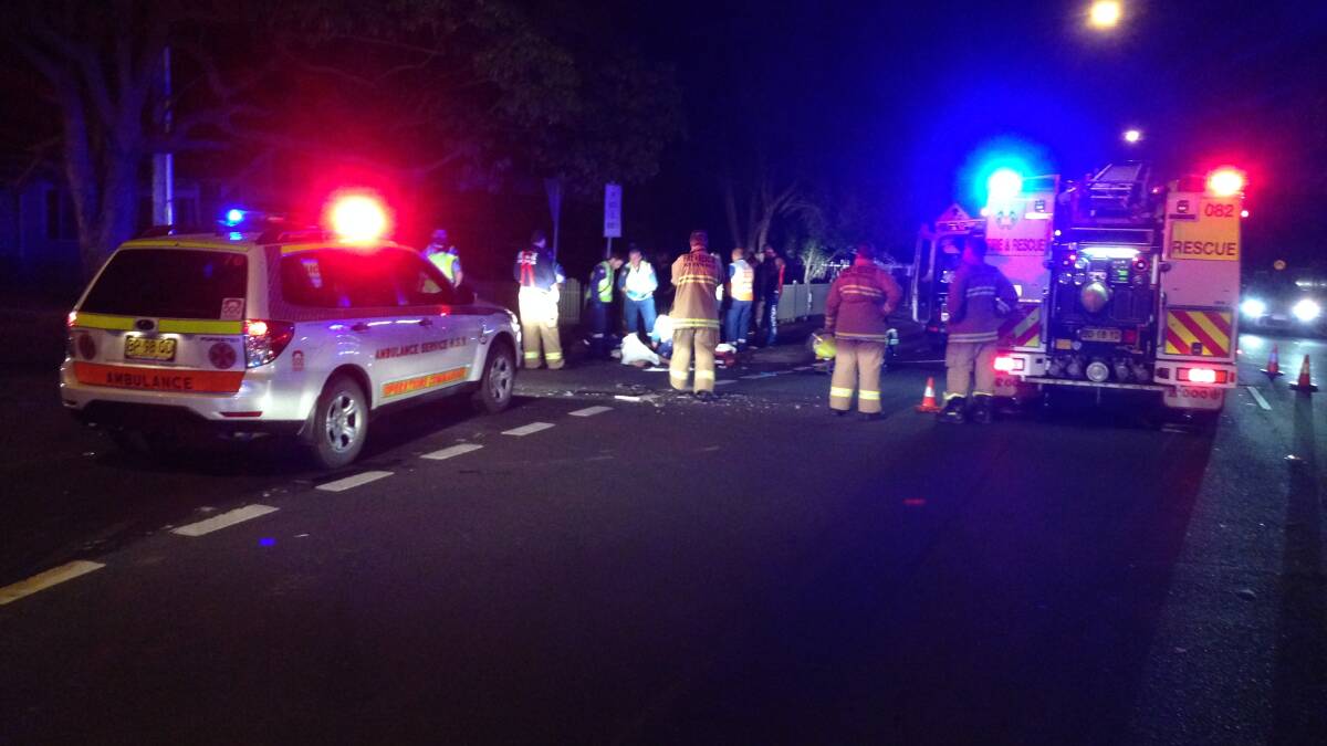 A shot of the scene at Windsor Street, Richmond last night. Picture: Top Notch
