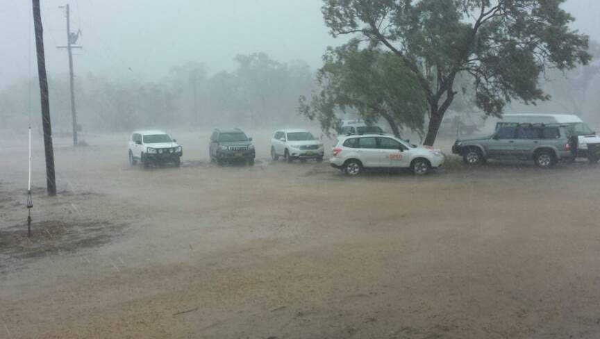 ... and the rains came down in Bourke - the morning the PM arrived.