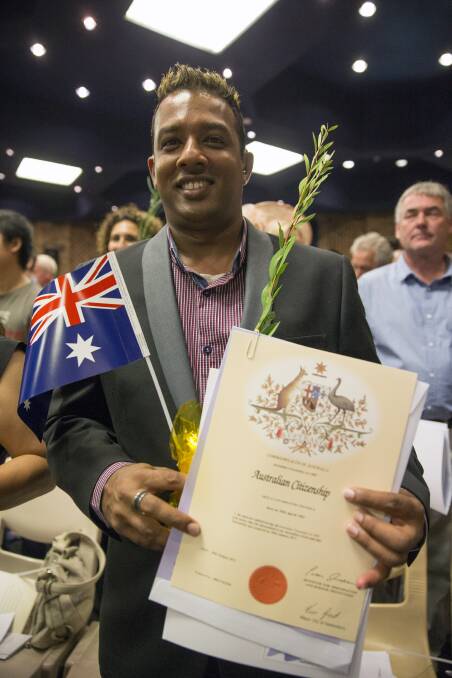Akile Jayampathi Pelpola who emigrated from Sri Lanka was proud as punch to become an Australian.