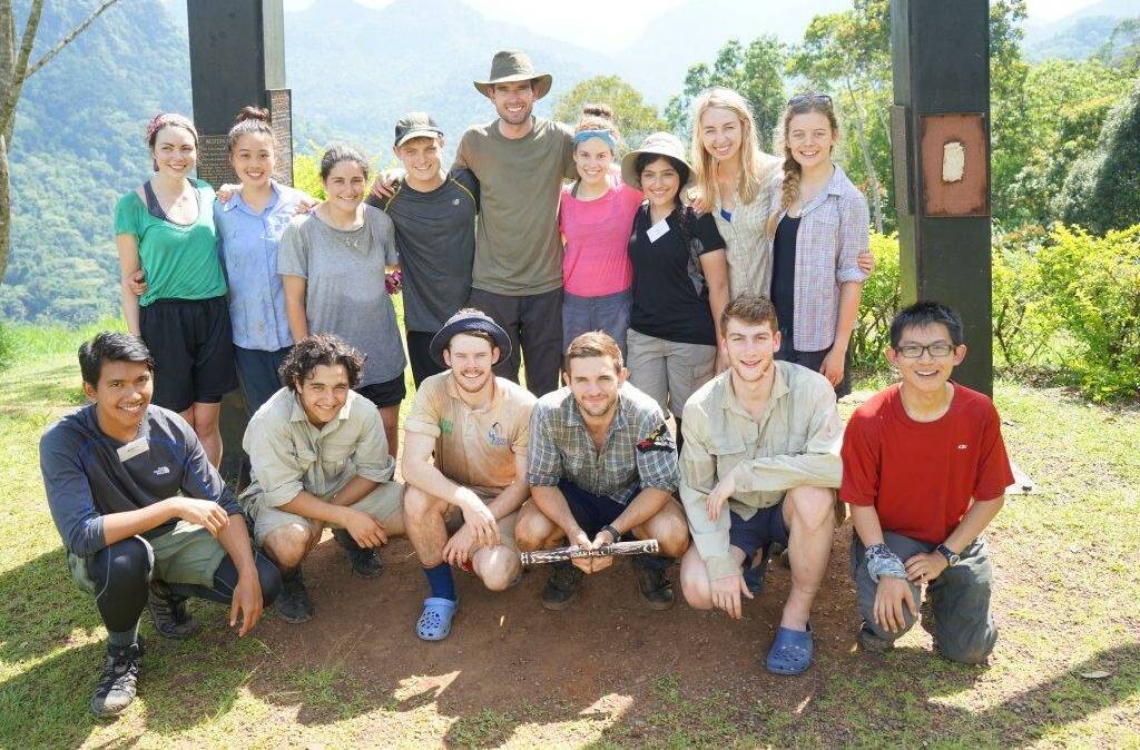 Liberal state candidate for Hawkesbury Dominic Perrottet, with the group of students he took on the Kokoda trek as an alternative to schoolies.