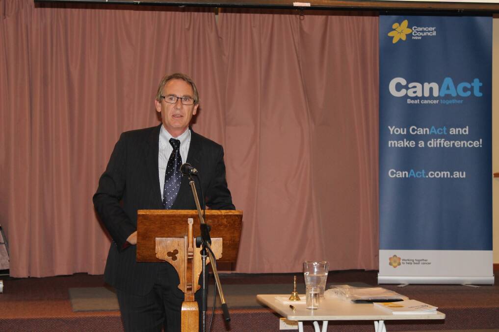 Lomdonderry MP Bart Bassett addresses the forum.