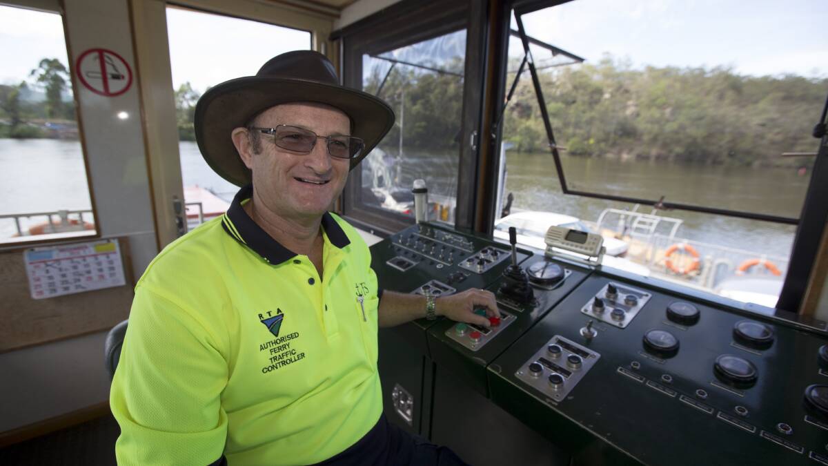 Last stop: Ferry driver Lindsay Elliot reflects on his last shift piloting the Sackville ferry. Picture: Geoff Jones