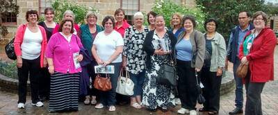 Take a break: the walking group on their history and harvest trail from earlier in the year.