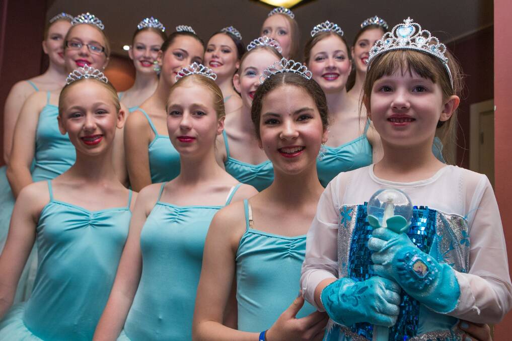Members of the Kreative Kats Ecole De Danse at Disney's Frozen singalong at the Richmond Regent Cinema. Picture: Geoff Jones.