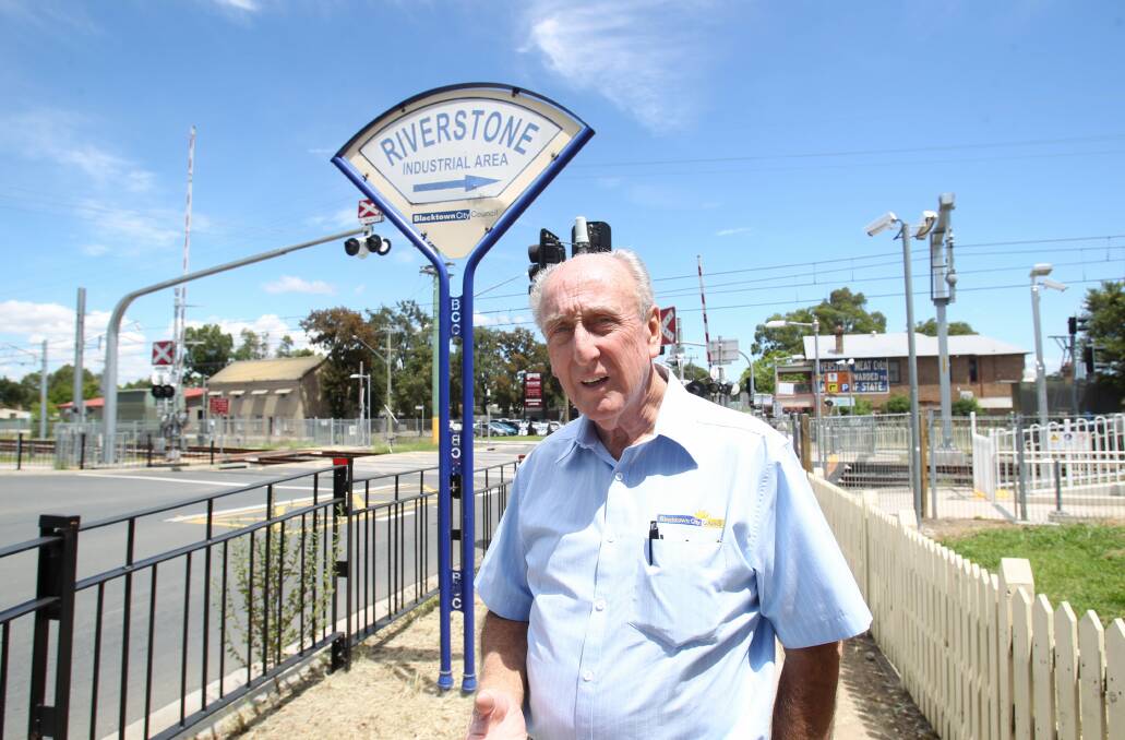 Alternative route needed: Blacktown Councillor Walter Smith wants to see Riverstone revived as a mini Rouse Hill Town Centre, which wouldn’t work with the state government’s preferred option to replace the level crossing  with an overpass along Garfield Road.‘‘I want to see Riverstone become a destination where people come to have coffee or dinner.’’ Picture: Gene Ramirez
