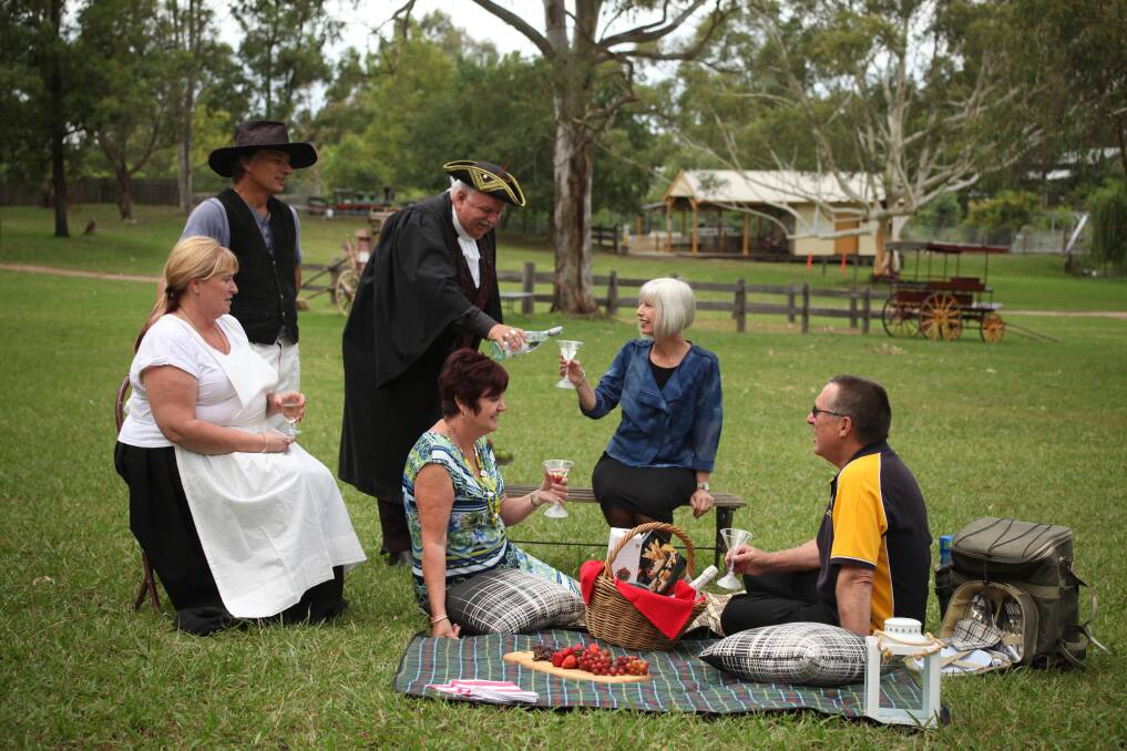 Kick back: Members from the Rotary with Australiana Pioneer Village president, Kevin Weeks.