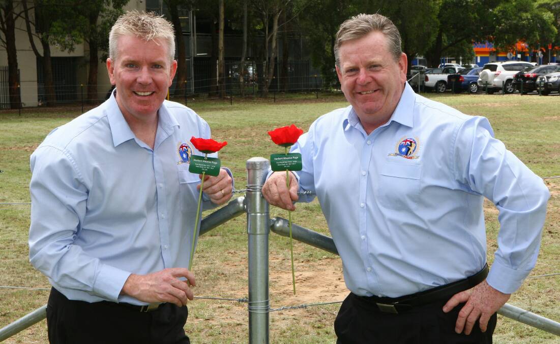 Inspiring tribute:  Brothers Martin and Owen Rogers.  Picture: Gary Warrick