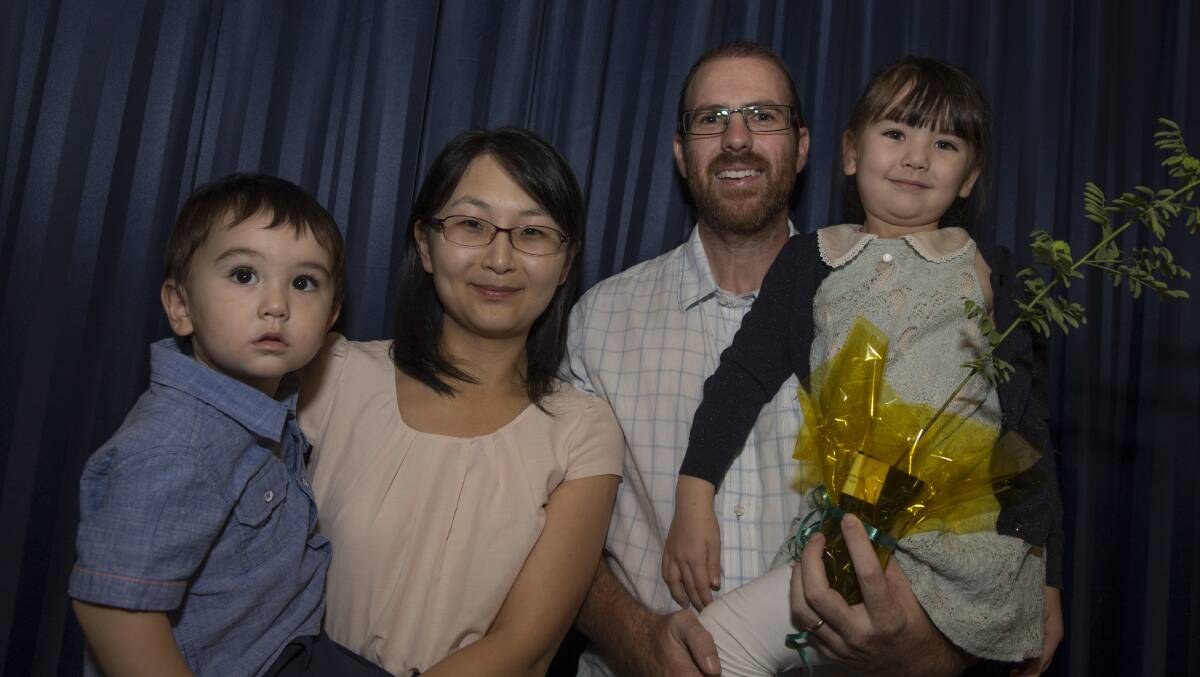 Richmond's Hyojung Choi from South Korea became a citizen, with partner Darren McKinnon and their children Skye, 4, and William, 1. 