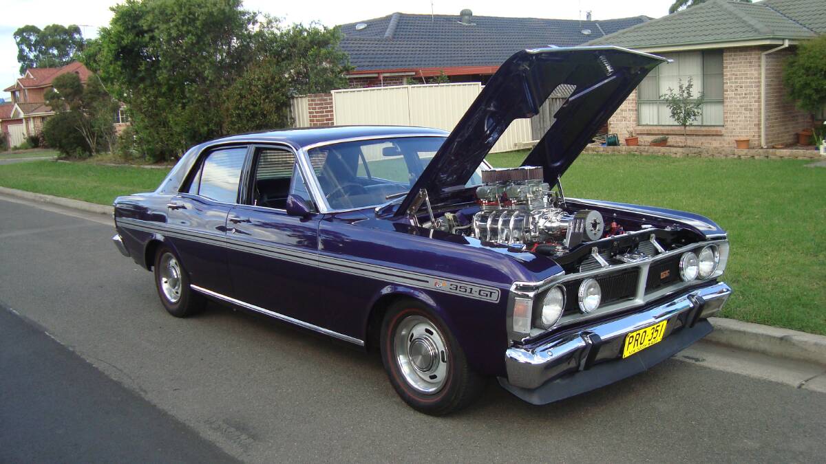 A beautiful Ford Falcon is buffed up for this Sunday's Car and Bike Cruise and Show. 