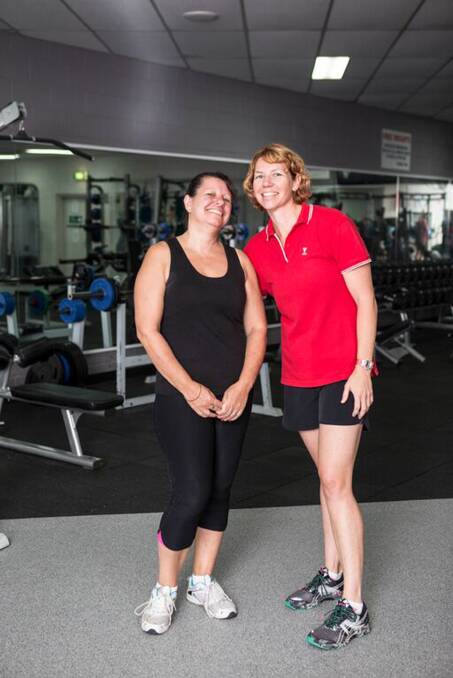 Rita Holmes with her YMCA trainer Linda Burns. Picture: Supplied
