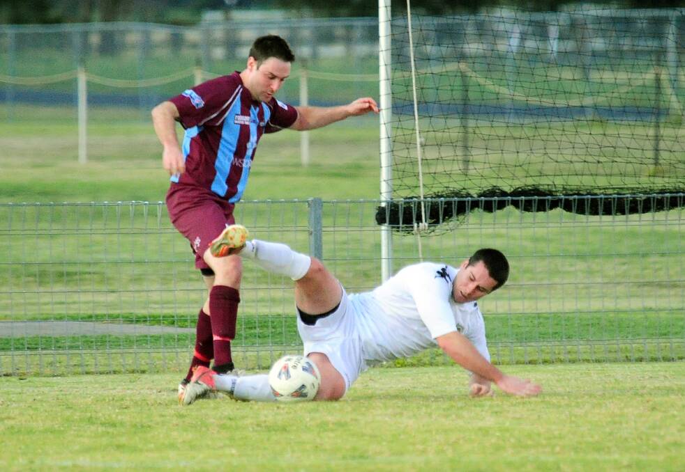 Todd MacRae has played just half a game for Hawkesbury City Football Club this season and is tipped to help the team make a late finals push. Picture: Kylie Pitt