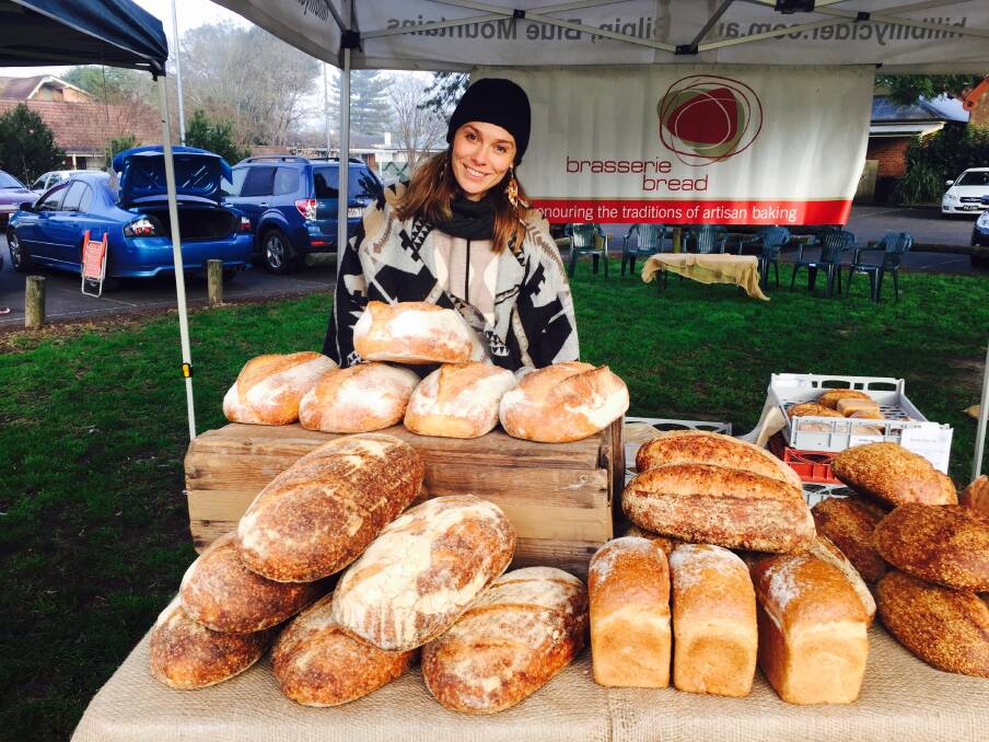 Great food: Zoe Naylor at her Brasserie Bread stand. Picture: Supplied