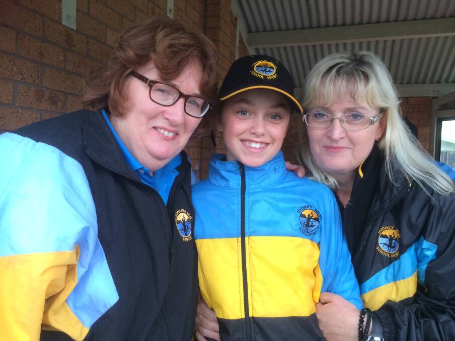 Thrilled: From left, Cathy Thoroughgood, Taylah Lawless and Jenny Hangan. Picture: Supplied