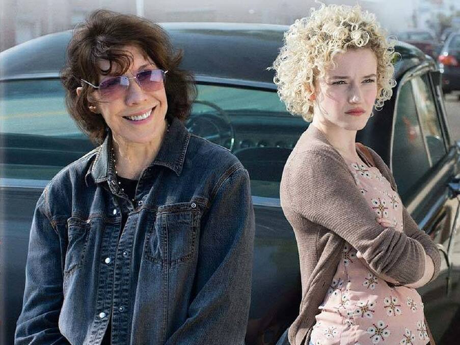 GRANDMA: With Julia Garner. "My granddaughter [in the movie] has to learn to stand up for herself as I would want her to do, being the feminist I am."
