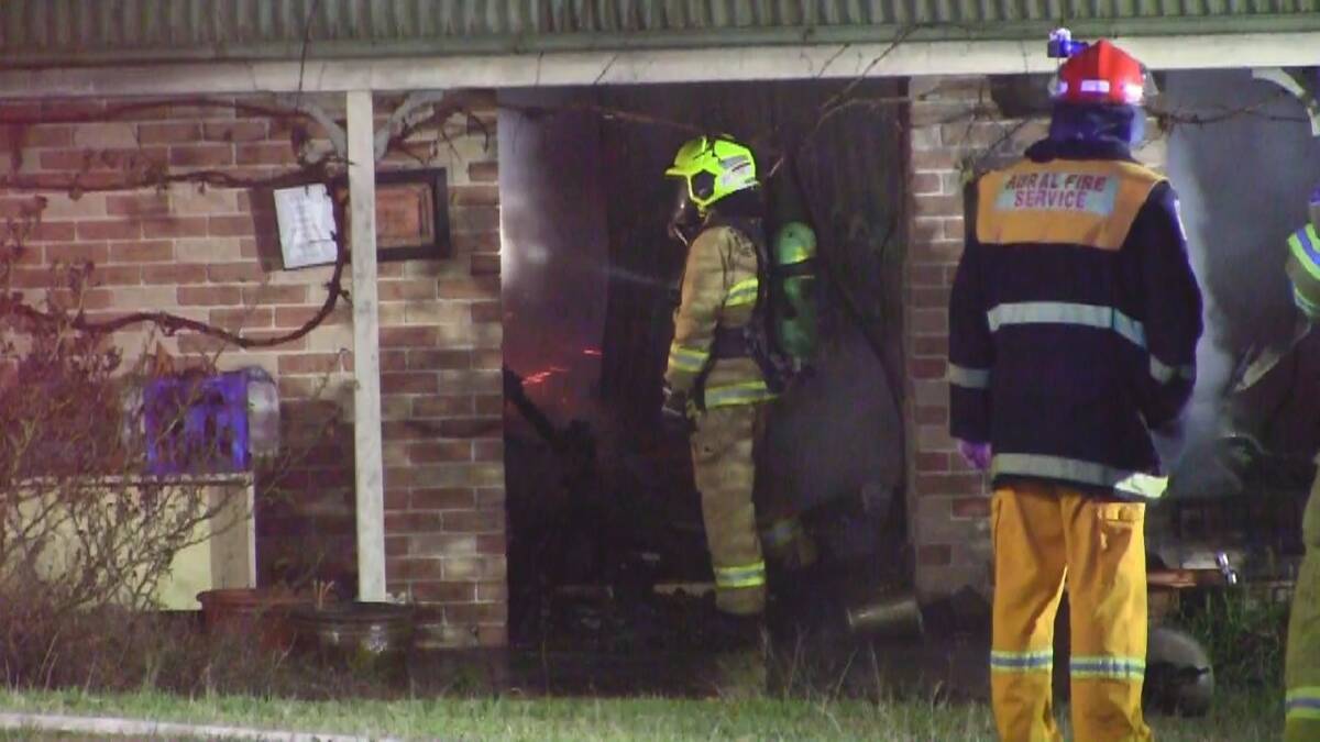 HOUSE FIRE: Photos at the scene of a house fire in Kurrajong Hills this morning. Pictures: TNV