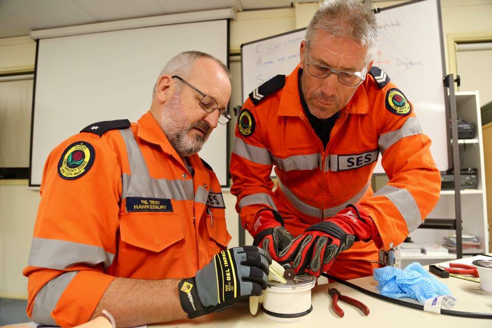 TRAINING: Hawkesbury SES rescue operators took part in a training workshop recently. Pictures: Hawkesbury SES Facebook.