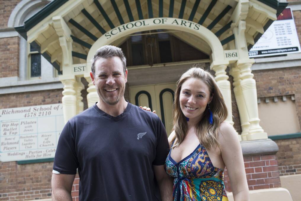 ACTING CLASSES: Actors Aaron Jeffery and Zoe Naylor will be running an acting program these Christmas holidays at the Richmond School of Arts. Picture: Geoff Jones