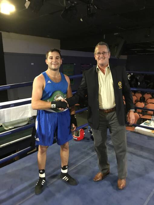 CHAMPION: Rhys Farmer from No Limits Gym in Richmond won an Australian Boxing League National Novice Title in the 71kg division recently.