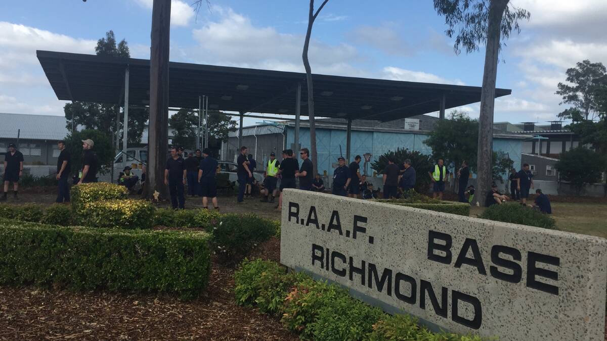 ON STRIKE: Aircraft maintenance workers from Airbus have been rolling out strike action at Richmond RAAF Base in protest over work conditions.