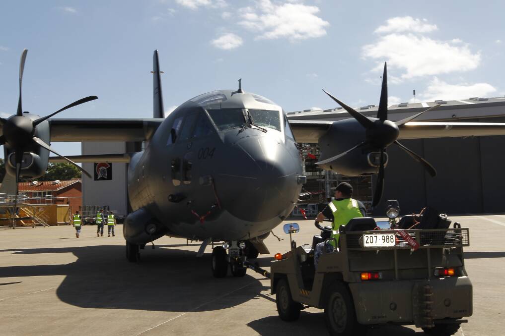SPARTAN ARRIVAL: The arrival of the fifth Spartan for Richmond RAAF. Picture: Australian Defence