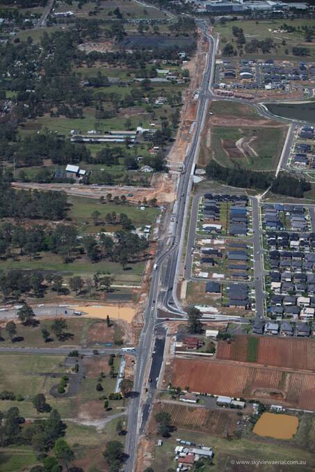 MOVING FORWARD: The second stage of Schofields road is progressing and due to be finished on time next year.