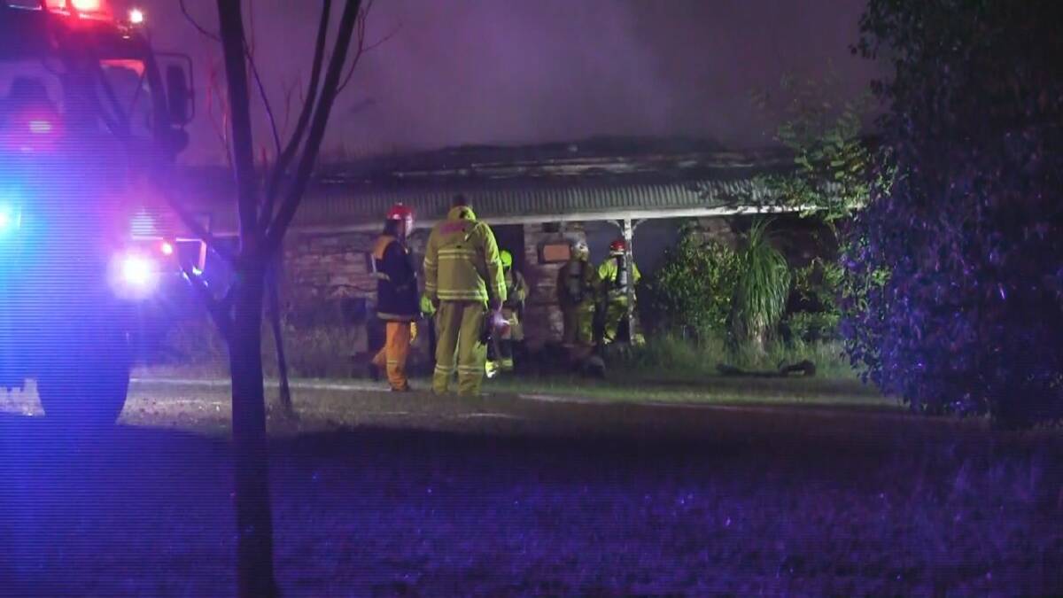 HOUSE FIRE: Photos at the scene of a house fire in Kurrajong Hills this morning. Pictures: TNV