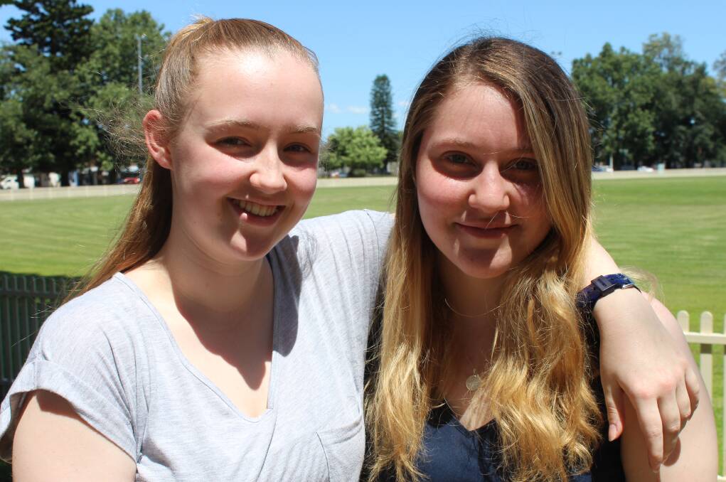 SCHOOLIES: Hawkesbury mates Lara Petrie and Rebeccah Miller are heading to Jervis Bay to celebrate the end of school.