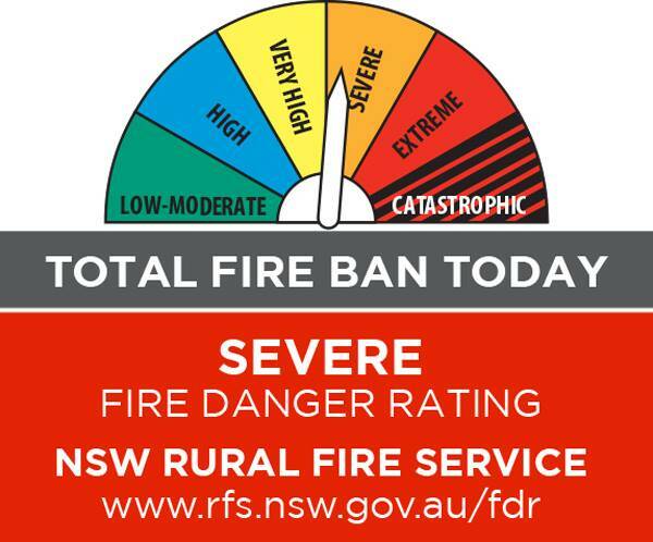 Total Fire Ban in place