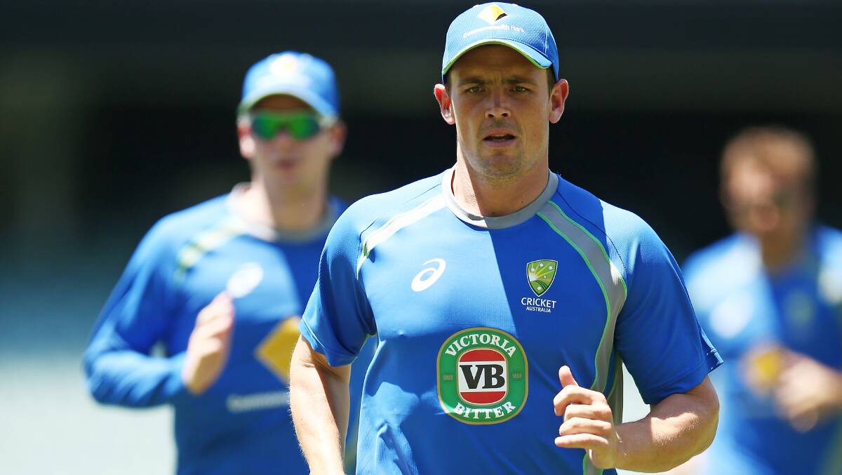 Stephen O'Keefe trains with the Australian squad. Picture: Getty Images